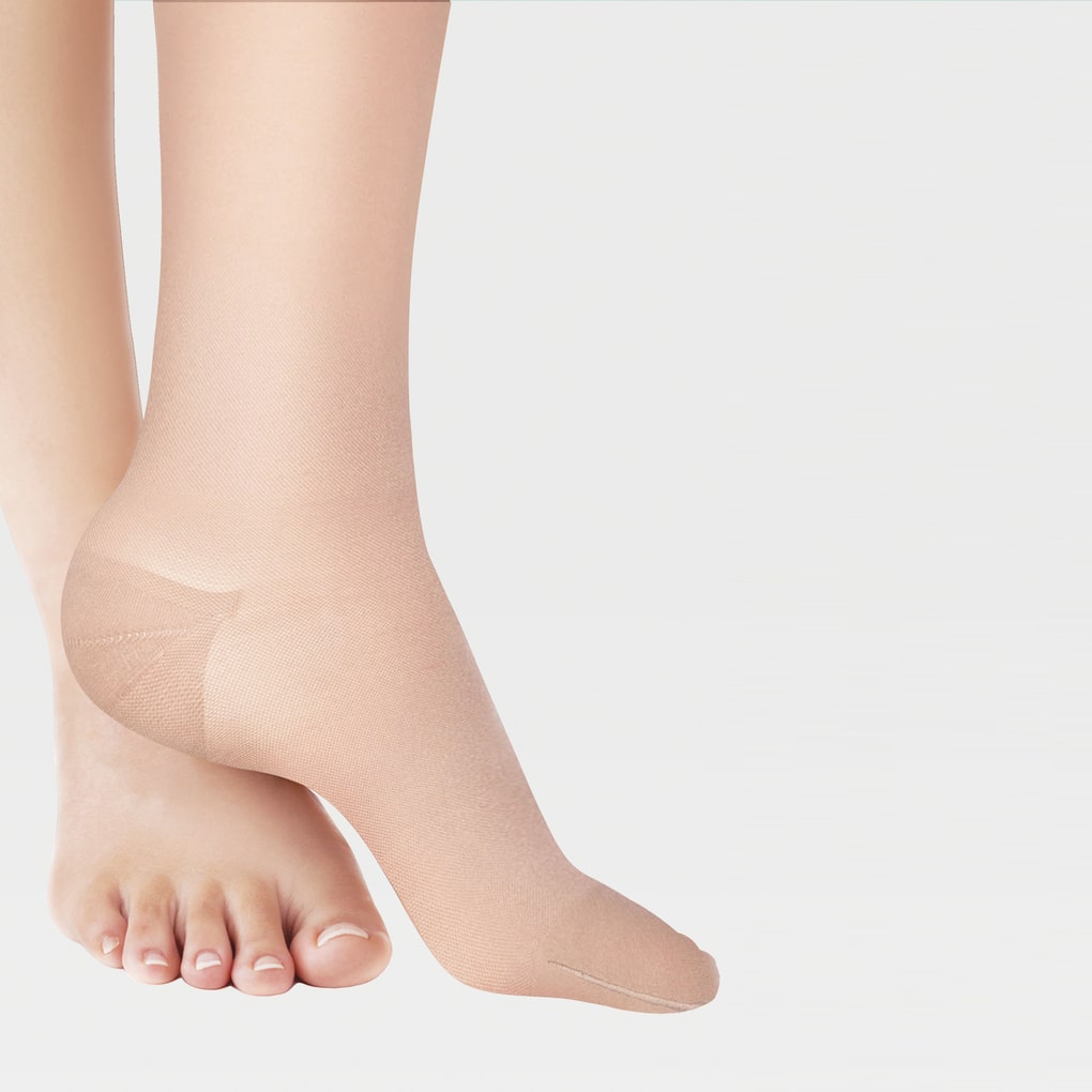 Calcetines hasta la rodilla con punta cerrada transparente translúcido ID-200T