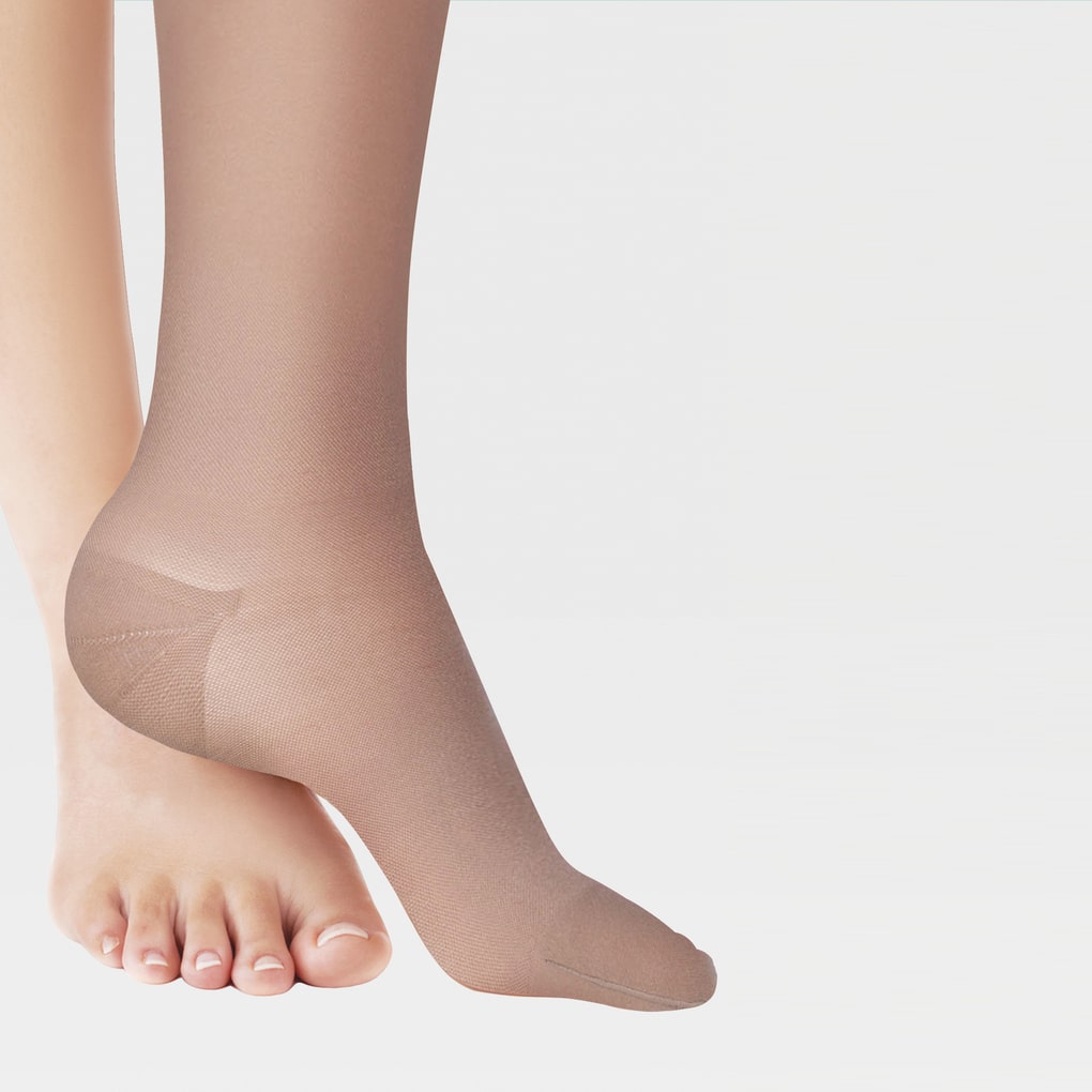 Calcetines hasta la rodilla de punta cerrada con banda elástica simple a base de silicona ID-225